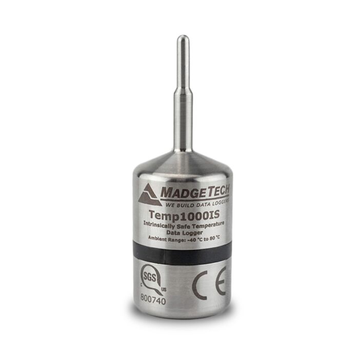 MadgeTech TEMP1000IS-7-KR Submersible, IS Temp Recorder w/7" probe&key ring end cap