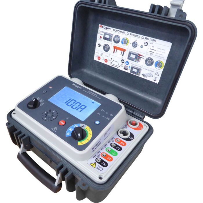 Megger DLRO100XB LG2-P3 Digital Low Resistance Ohmmeter, AC Power & Battery, USB