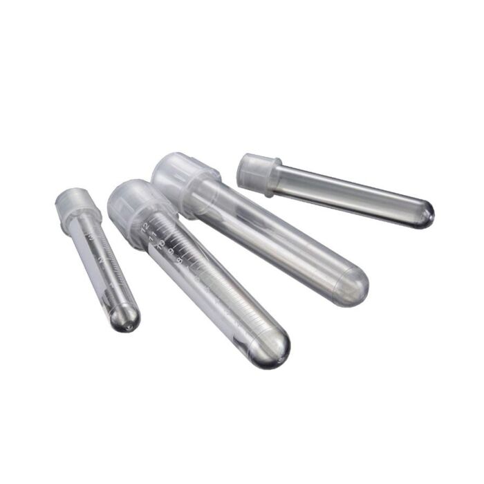 MTC Bio T8305 Tubes, 5mL, 12x75, PS w/cap, Sterile, 25/bag, 1000/pk