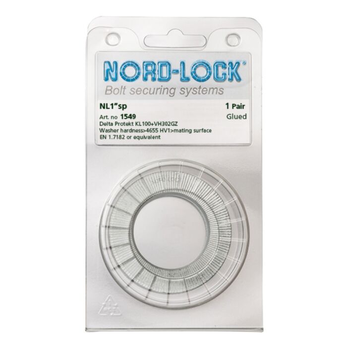 NORD-LOCK NL1"SP Wedge Locking Washers, 1", ID 1 1/10