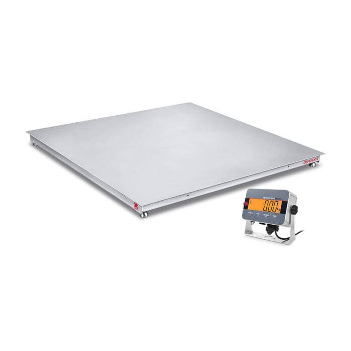 Ohaus Scale I-DF33XW2500C1R Floor Scale, Steel Indicator, 2,500 lb, 3x3'