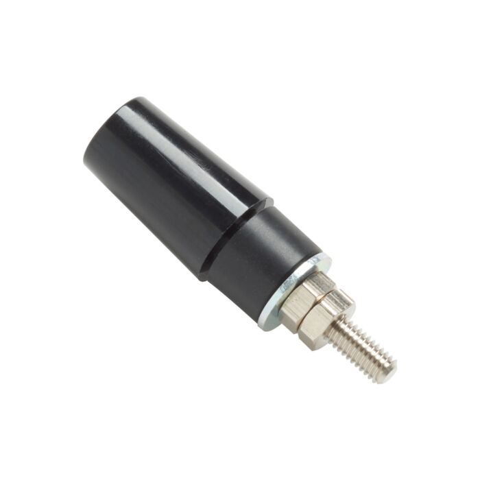 Pomona 73098-0 4mm Mounting Safety Jack, Black 