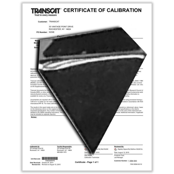PROCISION 1mg Weight, 304 SS, OIML F1 Accuracy +/- 0.020 mg, with Calibration Certificate