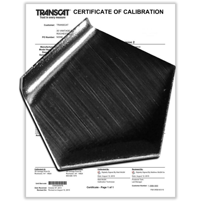 PROCISION 500mg Weight, 304 SS, OIML F2 Accuracy +/- 0.25 mg, with Calibration Certificate