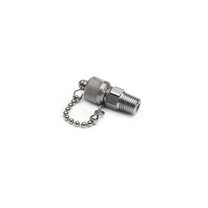 Ralston Instruments QT 1/4" Male NPT x male QT, with check-valve Adapter