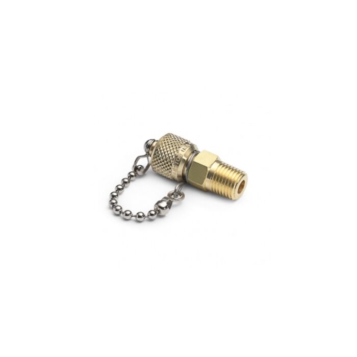 Ralston Instruments QTFT-4MB1 1/2" male NPT x male Quick-test with check-valve Adapter