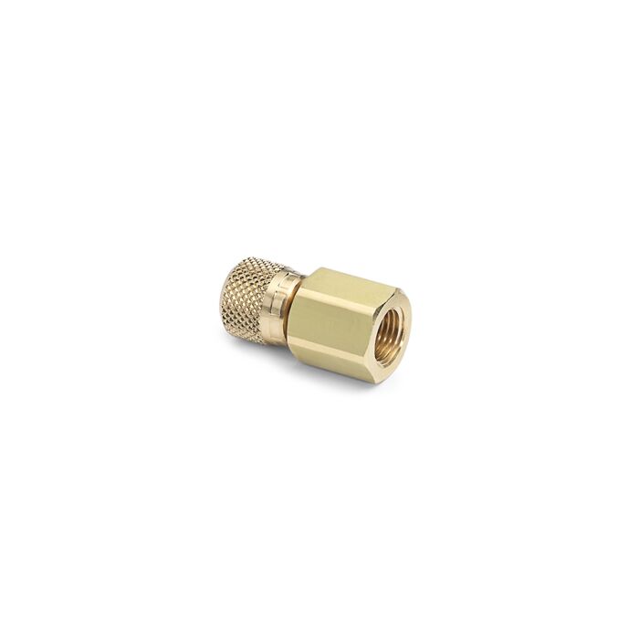 Ralston Instruments QTHA-2FBA 1/4" NPTF x Female Quick-Test No Check-valve, Brass Adapter