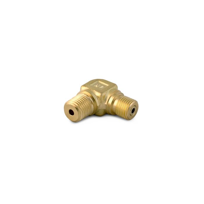Ralston Instruments QTHA-2MBL 1/4" male NPT x male Quick-test, 90 degree elbow, Brass Adapter