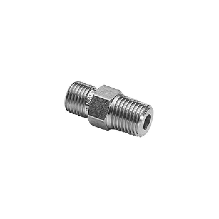 Ralston Instruments QTHA-4MS0 1/2" Male NPT x Male Quick-test No Check-valve, Stainless Steel Adapter