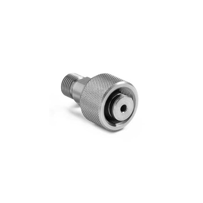 Ralston Instruments QTHA-4TS0 1/2" Tube Fitting x Male QT, no Check-valve, Stainless Steel Adapter