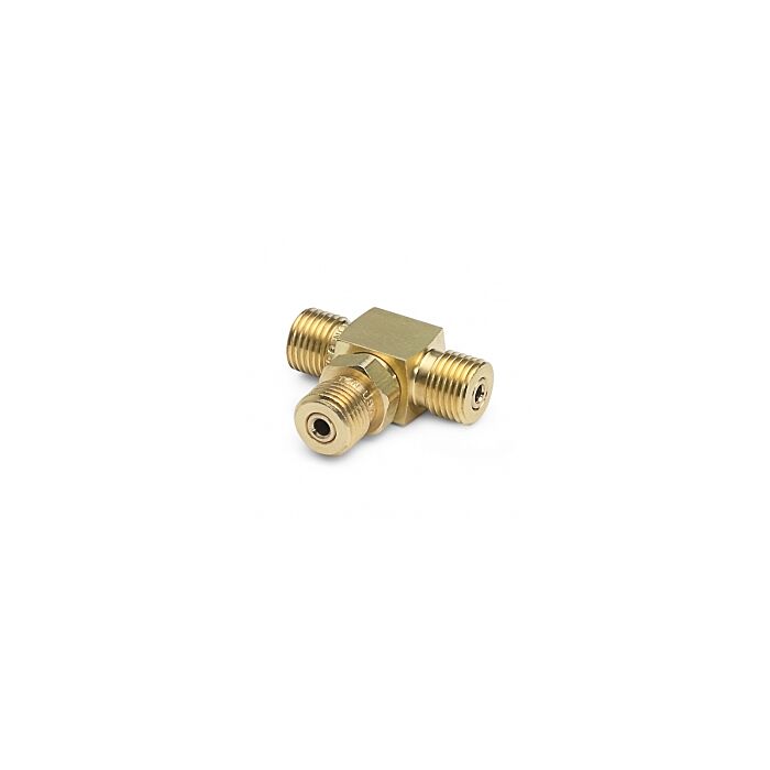 Ralston Instruments QTHA-HSTE Male Quick-test run x male Quick-test run x male Quick-test branch tee, Brass