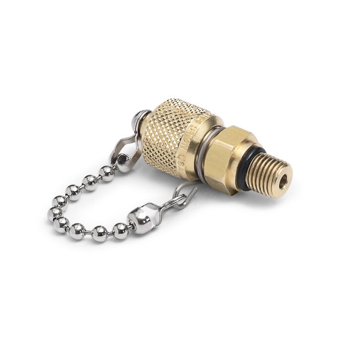 Ralston Instruments QTFT-3SB0-LV Replacement Outlet Port (for AP0V Hand Pumps) with Cap & Chain