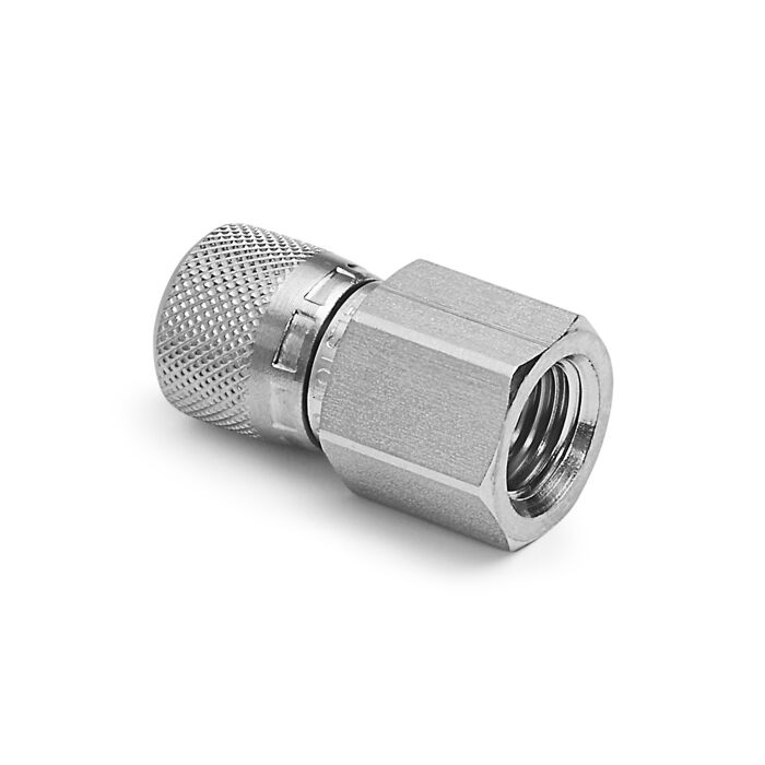 Ralston Instruments QTHA-2FSA 1/4" Female NPT x Female Quick-test, no Check-valve, Stainless Steel Adapter