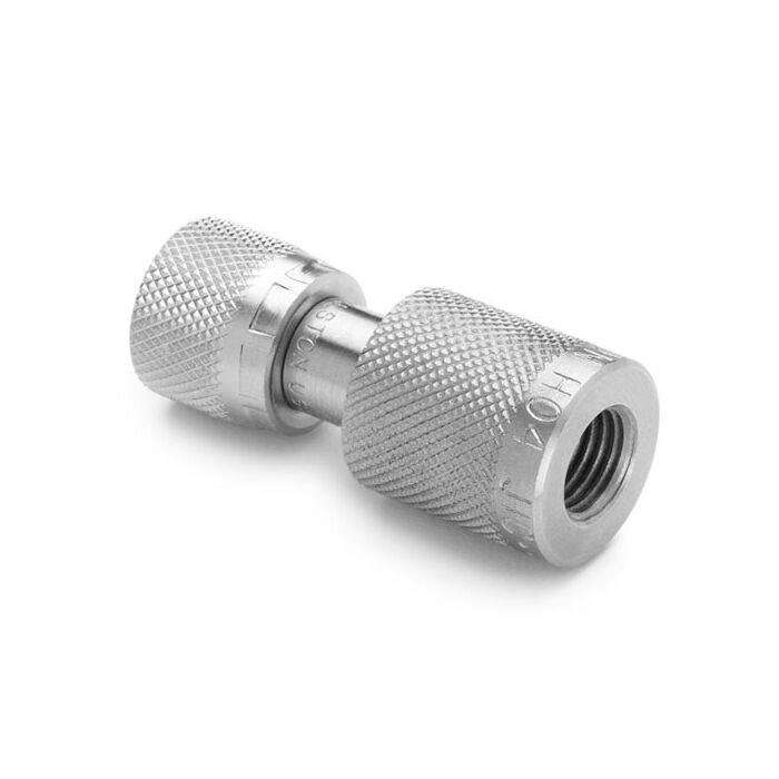 Ralston Instruments QTHA-2FSA-AN-QD 1/4" female 37 degree flare x female Quick-test, no check-valve, Stainless Steel Adapter