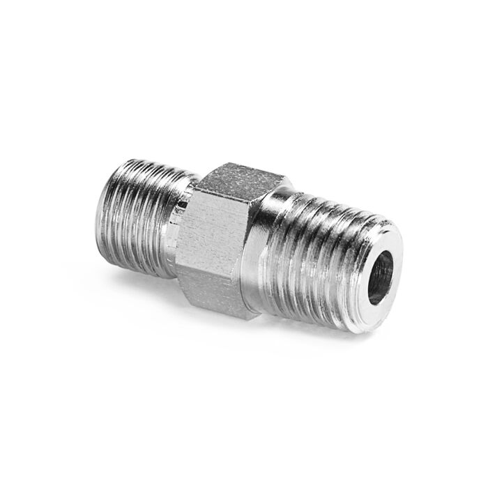 Ralston Instruments QTHA 1/4" Male NPT x Male Quick-test no Check-valve, Stainless Steel Adapter