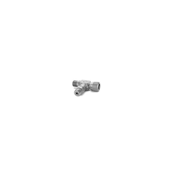 Ralston Instruments QTHA-HCHS Tee - male QT run x female QT run x male QT branch tee, Stainless Steel
