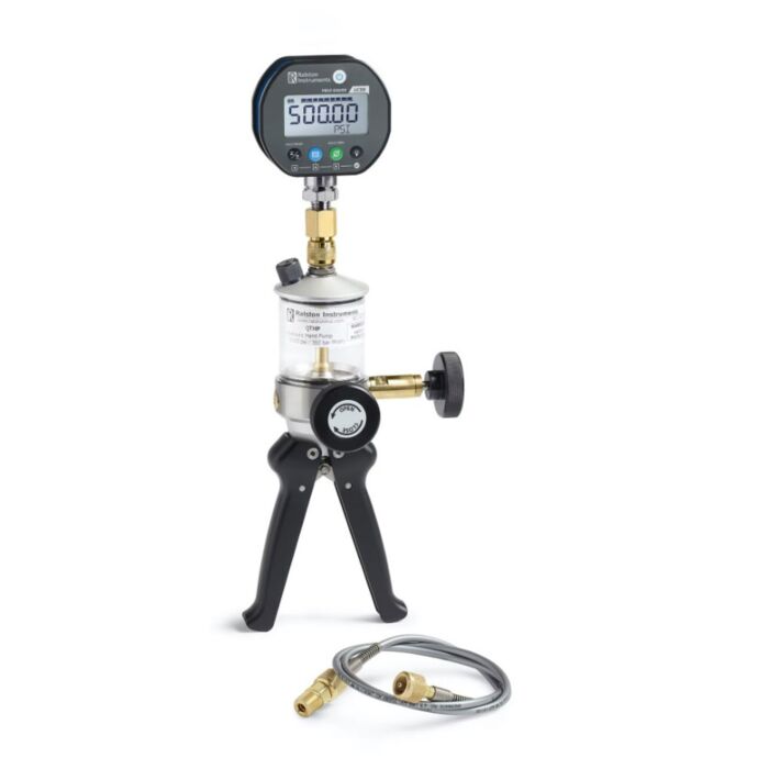 Ralston Instruments QTHP-KIT6-GR QTHP hydraulic pump, 3000 psi LC20 gauge, 3' hose, Adapter