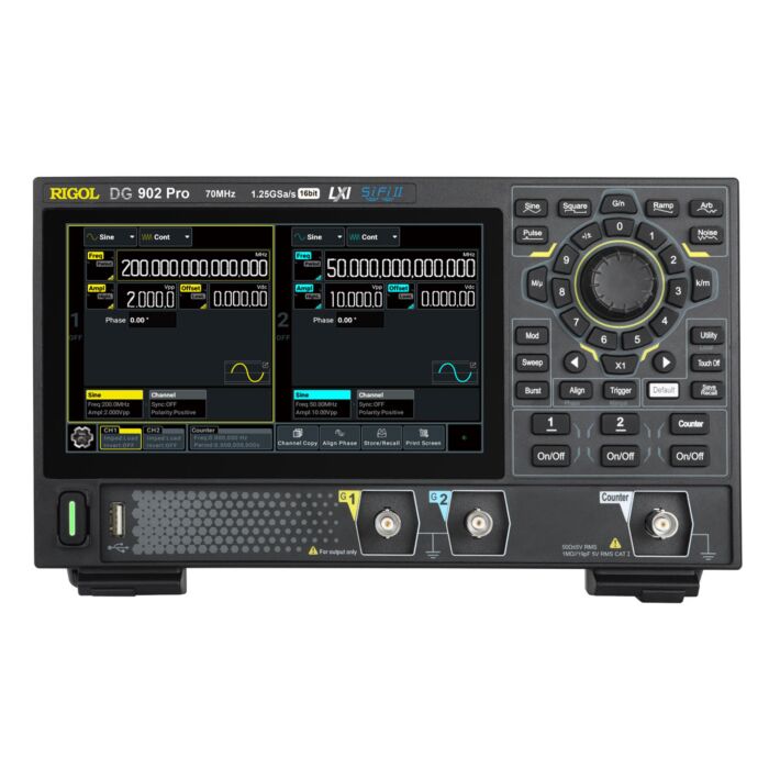 Rigol DG902 PRO Waveform Generator, 70MHz, 1.25GSa/s, 16bit, 2 channel