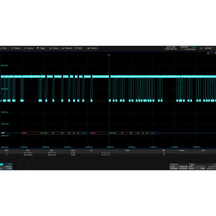 Siglent SDS7000A-SENT  Trigger/Decode, For SDS7000A Oscilloscopes