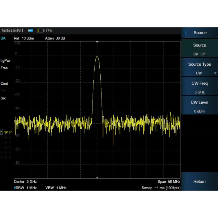 Siglent SHA850-SOR 100 kHz-3.6/7.5 GHz independent source, -40 dBm - 0 dBm