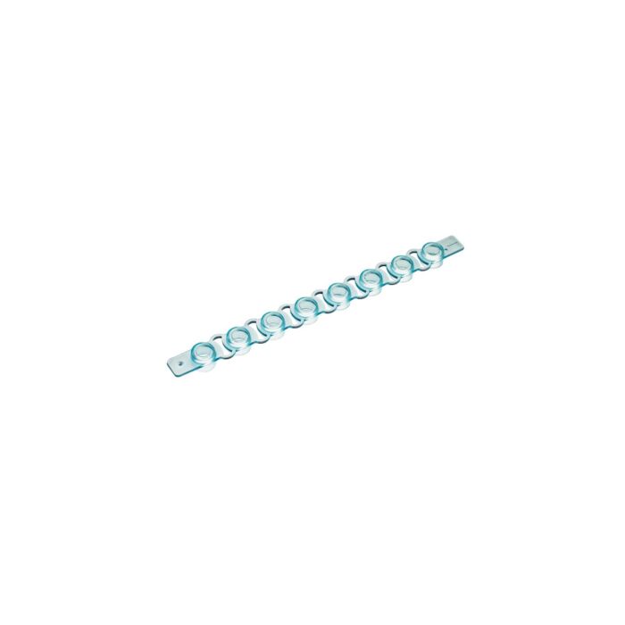 Simport T321-2B Amplitube pcr reaction strips, flat cap strips of 8, blue