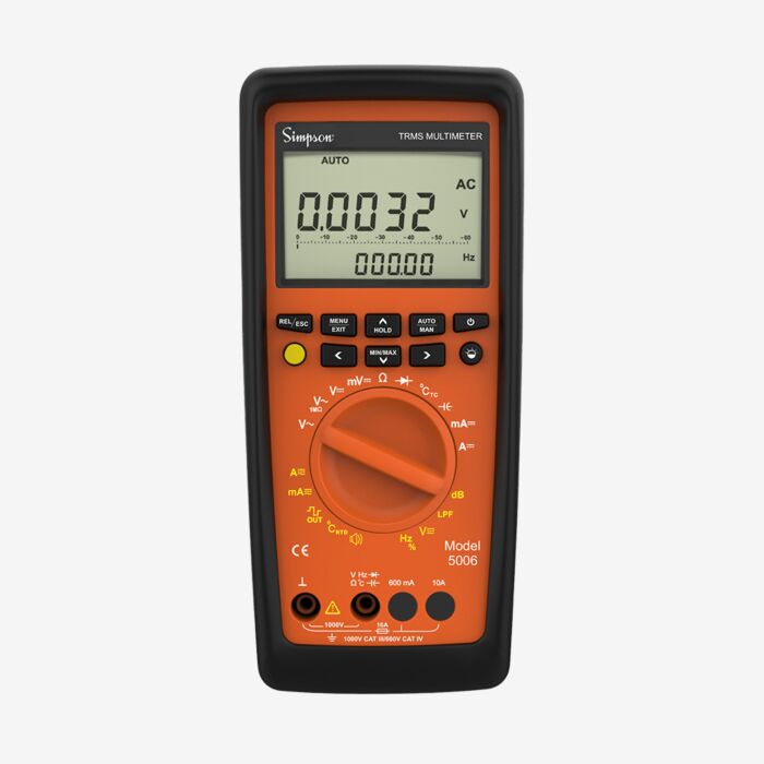 Simpson Electric 5006 Digital Multimeter, 1000V, True RMS with Backlit display