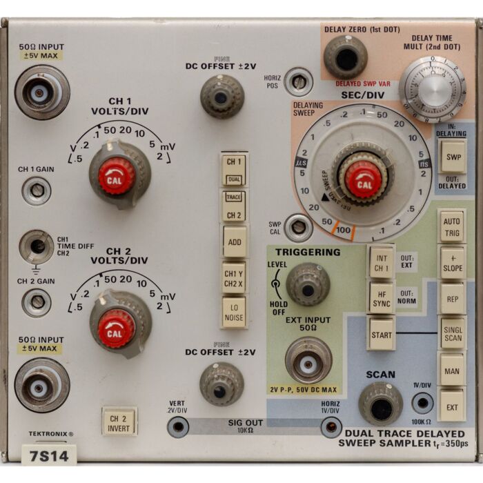 Tektronix 7S14 for Rent, 1 GHZ, Dual Trace Delayed Sweep Sampler