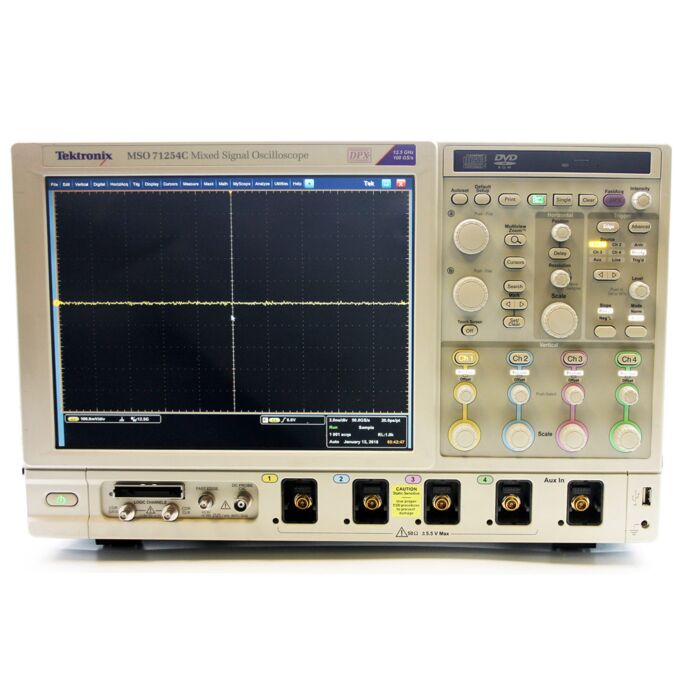 Used Tektronix MSO71254C Mixed Signal Oscilloscope 12.5GHz,4+16 Digital Channels