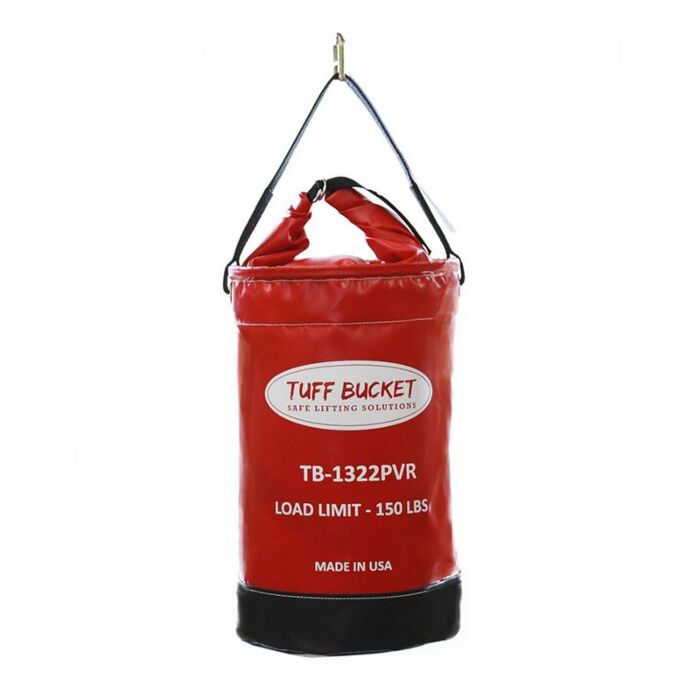 Tuff Bucket TB-1322PVR Red Vinyl Bucket Bag 