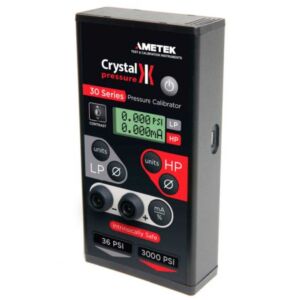 Used Crystal Engineering IS33-36/3000PSI Dual Sensor Pressure Calibrator 36PSI/3000PSI
