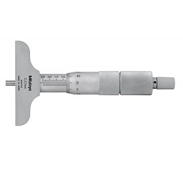 Mitutoyo 129-110 Metric Depth Micrometer, 0-75mm