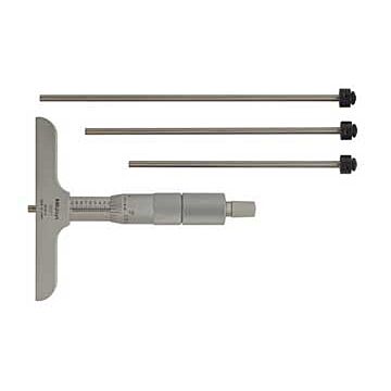 Mitutoyo 129-131 0-4" Depth Micrometer, 4" Base