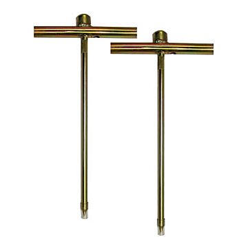 AEMC 2135.39 Ground Rods,Set/2,14.5"T-shaped Auxiliary Ground Electrodes
