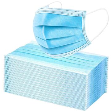  3 PLY Face Mask 3 Ply, Premium Disposable Face Mask, FDA Certified, CE, Qty 50