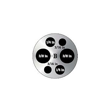 Fluke Calibration 9142-INSB Insert B, Imperial, Comparison Holes: 1/4";3/8";3/16"