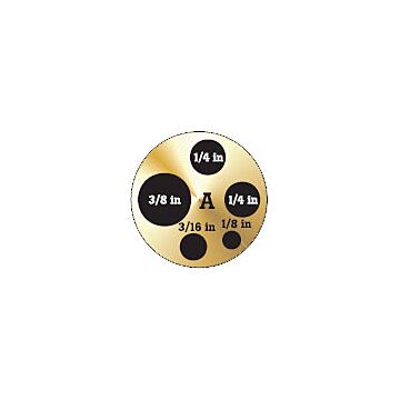 Fluke Calibration 9144-INSA Insert, Imperial, Miscellaneous Holes: 3/8"; 1/4"; 3/16"; 1/8"