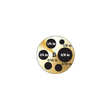 Fluke Calibration 9144-INSB Insert B, Imperial Comparison Holes: 3/8"; 1/4"; 3/16"; 1/8"
