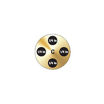 Fluke Calibration 9143-INSC Insert 9143, 0.25 in Holes Holes: 1/4 in (4) for 9143