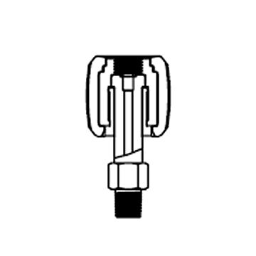 Additel ADT100-NPTM4-NPTF2Q Adapter, 1/4NPT male to 1/2NPT female, hand-tight quick connect