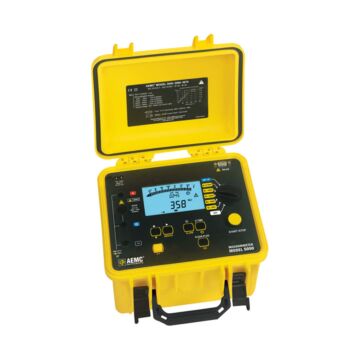AEMC Instruments 5050 Digital Megohmmeter, Alarm, Timer, 500V/1000V/2500V/5000V 