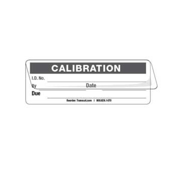 Transcat 5353C-B Calibration Labels-Black, Self-Laminating, 1 3/4x5/8"