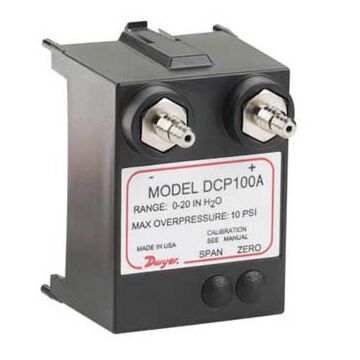 Dwyer Instruments DCP100A Pressure Sensor, Differential pressure range, 10 inch