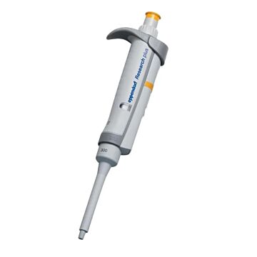 Eppendorf Research Plus Adjustable Volume, Single Channel Pipette, 30 - 300 uL, Orange