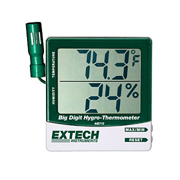 Extech 445715 Big Digit Remote Probe Hygro-Thermometer