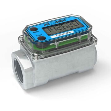 FLOMEC A1Q9GMN025NA1 1" Turbine Nylon NPT A1 Flow Meter with Digital Display, Low Flow, Hazardous Area Approved