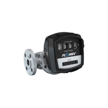 FLOMEC OM025A001-840M4 1" Oval Gear Aluminum #150 ANSI Flange Flow Meter with Mechanical Display
