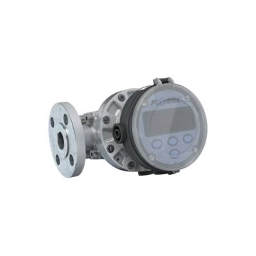 FLOMEC OM025A001-842R5G 1" Oval Gear Aluminum #150 ANSI Flange Flow Meter, RT14 Transmitter with Built-In Digital Display