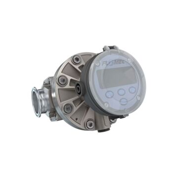 FLOMEC OM040S001-832R5G 1-1/2" Oval Gear Stainless Steel Tri-Clamp Flow Meter, RT14 Transmitterwith Built-In Digital Display