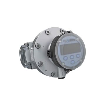 FLOMEC OM050A001-822R5G 2" Oval Gear Aluminum NPT Flow Meter, RT14 Transmitter with Built-In Digital Display