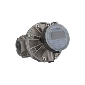 FLOMEC OM050S001-822R5G 2" Oval Gear Stainless Steel NPT Flow Meter, RT14 Transmitterwith Built-In Digital Display